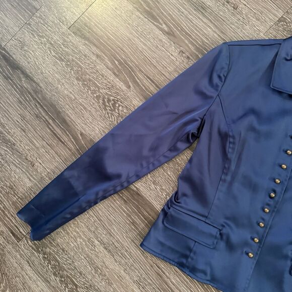 Ralph Lauren Satin Navy Jacket - Picture 2 of 9